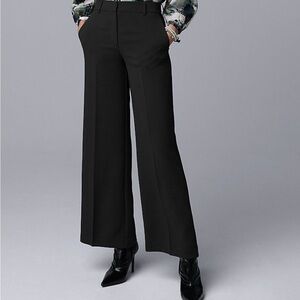 Black Tailored Trousers High Rise Wide Leg New with tags